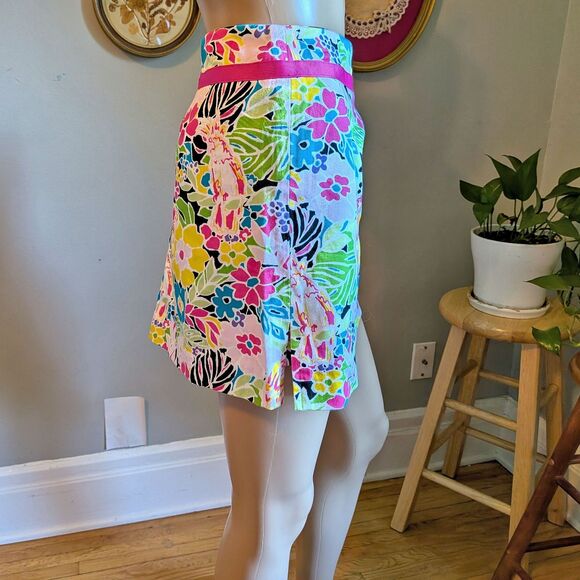 Vintage Y2K Bamboo Traders Mini Skort Floral Bright Bow Athleisure Size 10 - Picture 3 of 13
